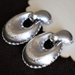 Silver Statement Clip-On Earrings